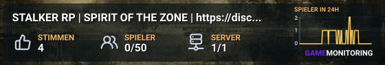 STALKER RP | SPIRIT OF THE ZONE | https://discord.gg/rbsKHJZgh