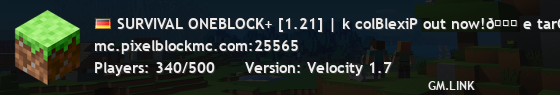 SURVIVAL ONEBLOCK+ [1.21] | k colBlexiP out now!🌟 e tarCt hgilrat🌟 S