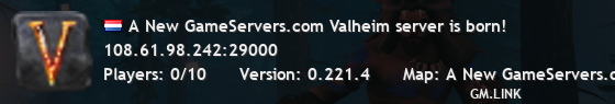 A New GameServers.com Valheim server is born!