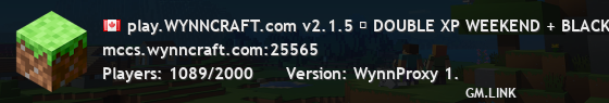 play.WYNNCRAFT.com v2.1.5 ✦ DOUBLE XP WEEKEND + BLACK FRIDAY SALE!