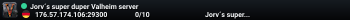 Jorv´s super duper Valheim server