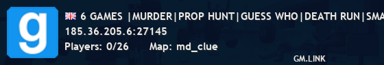 6 GAMES |MURDER|PROP HUNT|GUESS WHO|DEATH RUN|SMASH|HIDE&SEEK