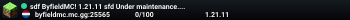 sdf ByfieldMC! 1.21.11 sfd Under maintenance... Stay tuned!
