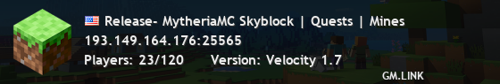 Release- MytheriaMC Skyblock | Quests | Mines