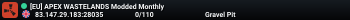 [EU] APEX WASTELANDS Modded Monthly