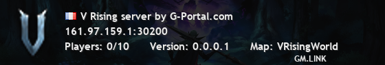 V Rising server by G-Portal.com