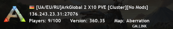 [UA/EU/RU]ArkGlobal 2 X10 PVE [Cluster][No Mods]