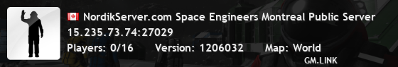 NordikServer.com Space Engineers Montreal Public Server