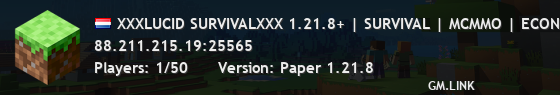 XXXLUCID SURVIVALXXX 1.21.8+ | SURVIVAL | MCMMO | ECONOMY