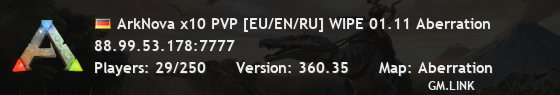 ArkNova x10 PVP [EU/EN/RU] WIPE 01.11 Aberration