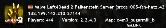 Valve Left4Dead 2 Falkenstein Server (srcds1005-fsn-hetz.421.13