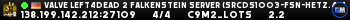 Valve Left4Dead 2 Falkenstein Server (srcds1003-fsn-hetz.421.95