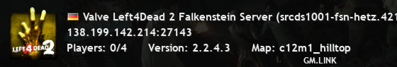 Valve Left4Dead 2 Falkenstein Server (srcds1001-fsn-hetz.421.12