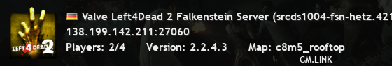 Valve Left4Dead 2 Falkenstein Server (srcds1004-fsn-hetz.421.46