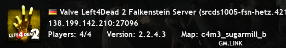 Valve Left4Dead 2 Falkenstein Server (srcds1005-fsn-hetz.421.82