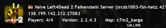 Valve Left4Dead 2 Falkenstein Server (srcds1003-fsn-hetz.421.69