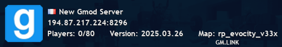 New Gmod Server