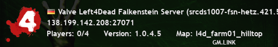 Valve Left4Dead Falkenstein Server (srcds1007-fsn-hetz.421.57)