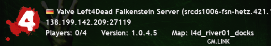Valve Left4Dead Falkenstein Server (srcds1006-fsn-hetz.421.105)