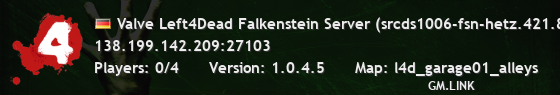 Valve Left4Dead Falkenstein Server (srcds1006-fsn-hetz.421.89)