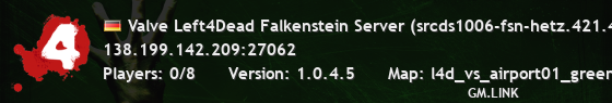Valve Left4Dead Falkenstein Server (srcds1006-fsn-hetz.421.48)
