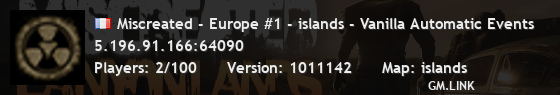 Miscreated - Europe #1 - islands - Vanilla Automatic Events
