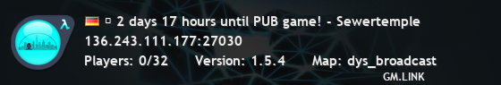 ► 2 days 18 hours until PUB game! - Sewertemple