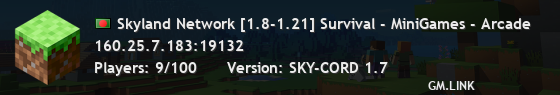 Skyland Network [1.8-1.21] Survival - MiniGames - Arcade