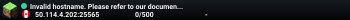 Invalid hostname. Please refer to our documentation at docs.tcpshield.com