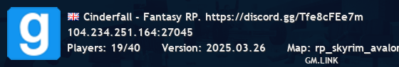 Cinderfall - Fantasy RP. https://discord.gg/Tfe8cFEe7m