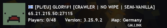 [PL/EU] GLORY#1 [CRAWLER | NO WIPE | SEMI-VANILLA]