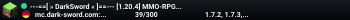 ---==[ » DarkSword « ]==--- [1.20.4] MMO-RPG » Не входит? Используй IP: ru.dark-sword.com «