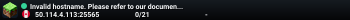 Invalid hostname. Please refer to our documentation at docs.tcpshield.com