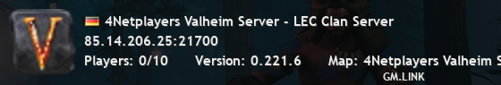 4Netplayers Valheim Server - LEC Clan Server