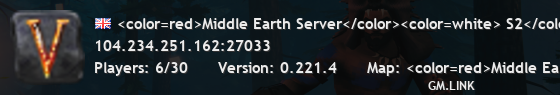 <color=red>Middle Earth Server</color><color=white> S2</color>
