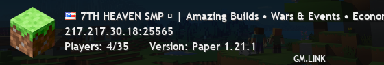 7TH HEAVEN SMP ⚔ | Amazing Builds • Wars & Events • Economy • Towns & Kingdoms • Join Today!