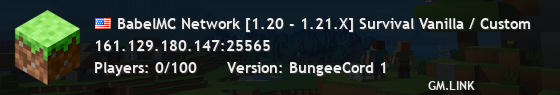 BabelMC Network [1.20 - 1.21.X] Survival Vanilla / Custom