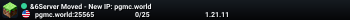 &6Server Moved - New IP: pgmc.world