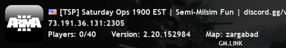 [TSP] Saturday Ops 1900 EST | Semi-Milsim Fun | discord.gg/vHC7