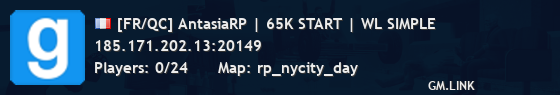 [FR/QC] AntasiaRP | 65K START | WL SIMPLE