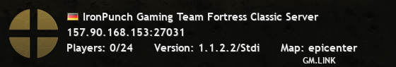 IronPunch Gaming Team Fortress Classic Server
