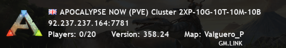 APOCALYPSE NOW (PVE) Cluster 2XP-10G-10T-10M-10B