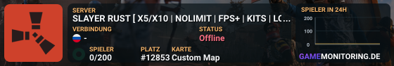 SLAYER RUST [ X5/X10 | NOLIMIT | FPS+ | KITS | LOOT+ ] 05.12