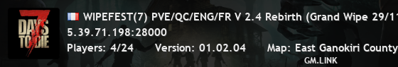 WIPEFEST(7) PVE/QC/ENG/FR V 2.4 Rebirth (Grand Wipe 29/11)