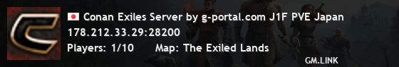 Conan Exiles Server by g-portal.com J1F PVE Japan