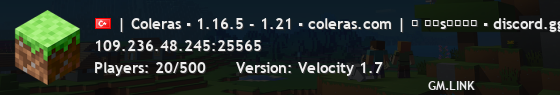 | Coleras ▪ 1.16.5 - 1.21 ▪ coleras.com | ⤷ ᴅɪsᴄᴏʀᴅ ▪ discord.gg/coleras