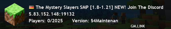 The Mystery Slayers SMP [1.8-1.21] NEW! Join The Discord