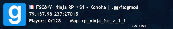 FSC🥷 Ninja RP → S1 • Konoha | .gg/fscgmod
