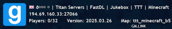 🎄 Ⅷ | Titan Servers V3 | FastDL | Multi-Gamemode Server