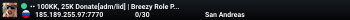 •• 100KK, 25K Donate[adm/lid] | Breezy Role Play •